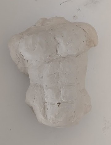 Sculpture figurative en plastiline réalisée par Alexandre Maignan
