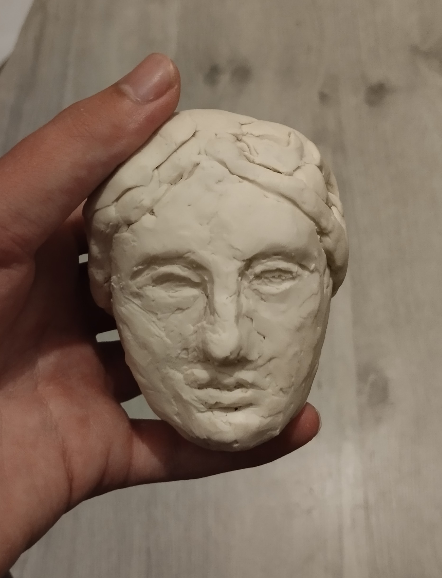 Étude sculpturale d'une bouche en plastiline